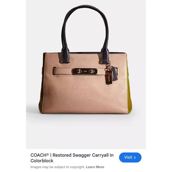 Coach Swagger Carryall Colorblock 2014-2016 - Picture 2 of 13